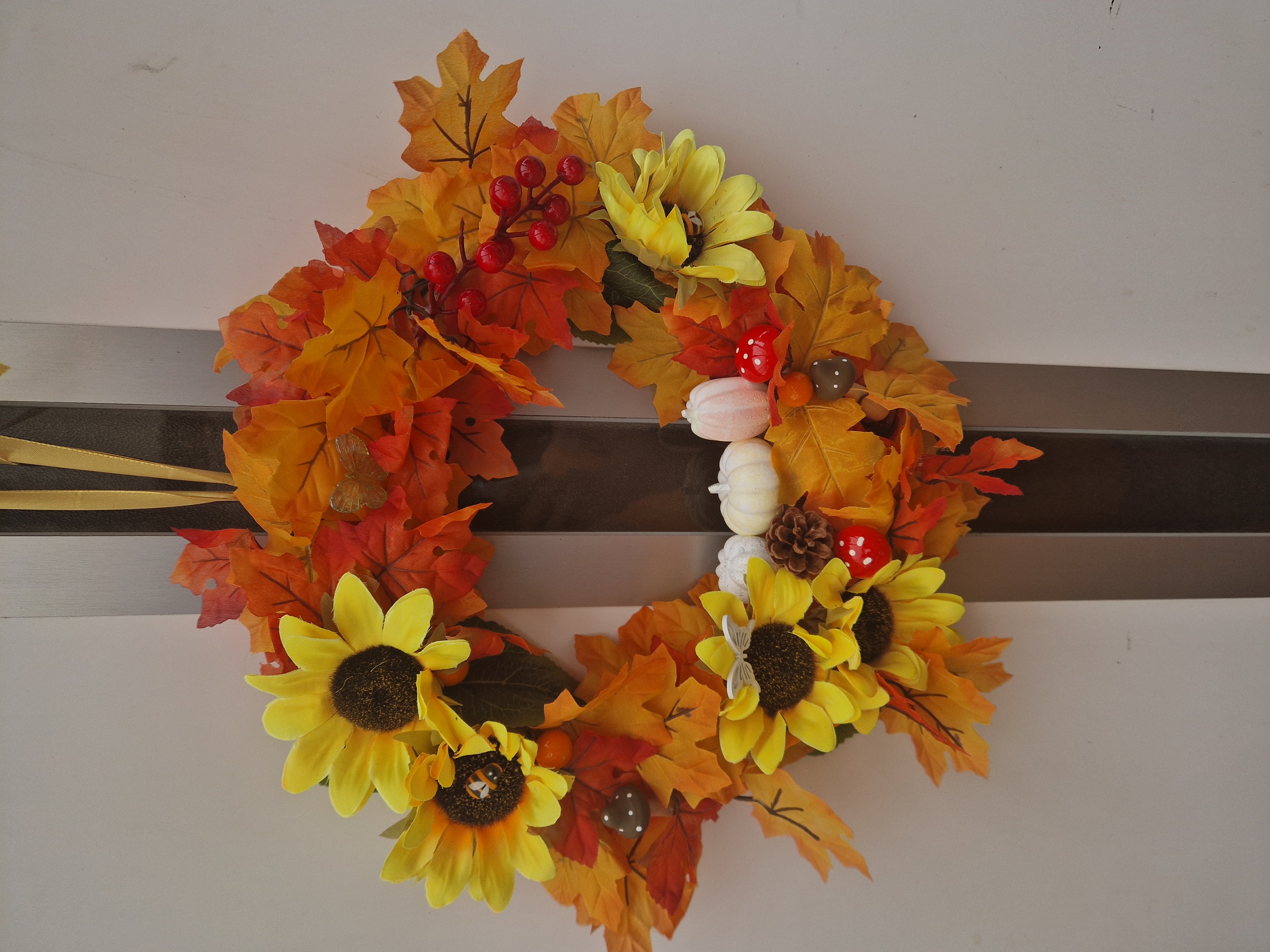 ​Herbstkranz „Goldene Ernte“ – Handgefertigtes Unikat