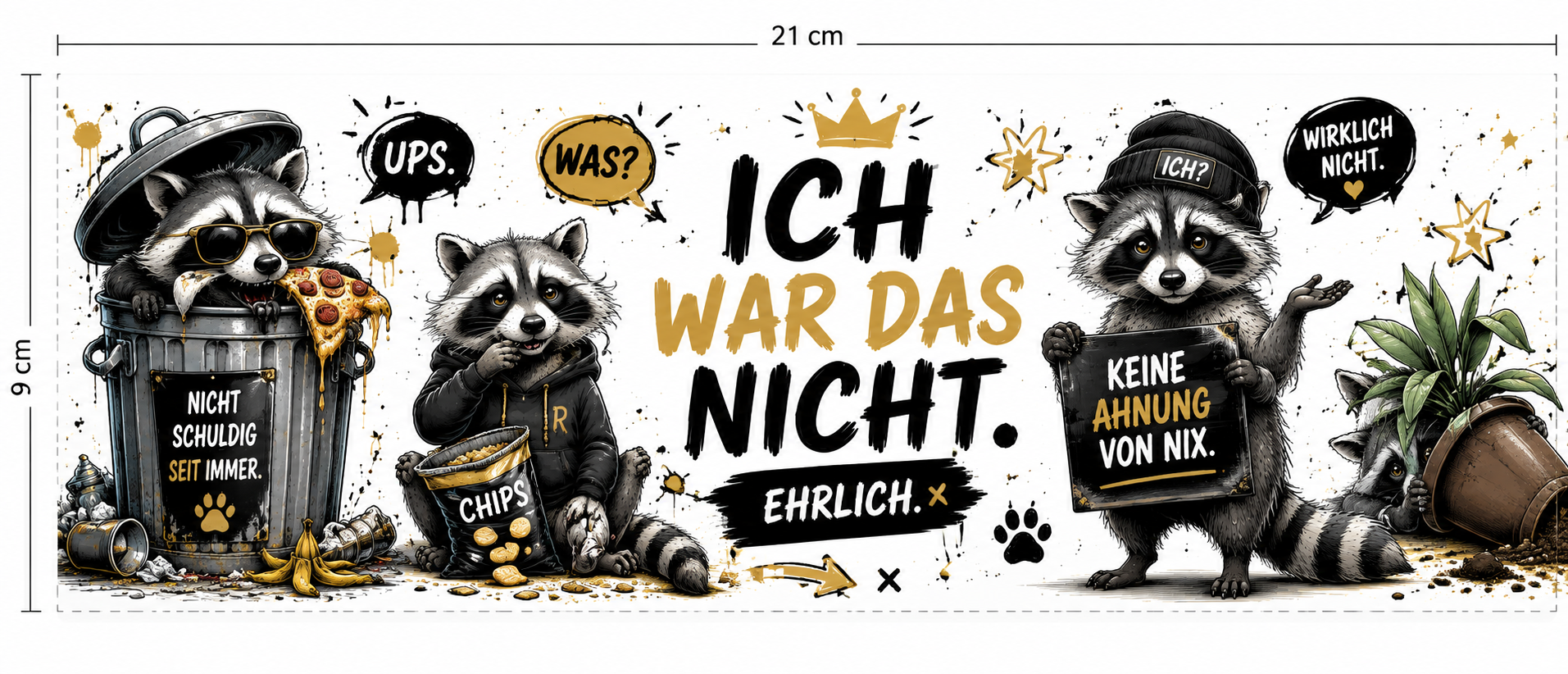 Waschbär-Tasse – Bild 2